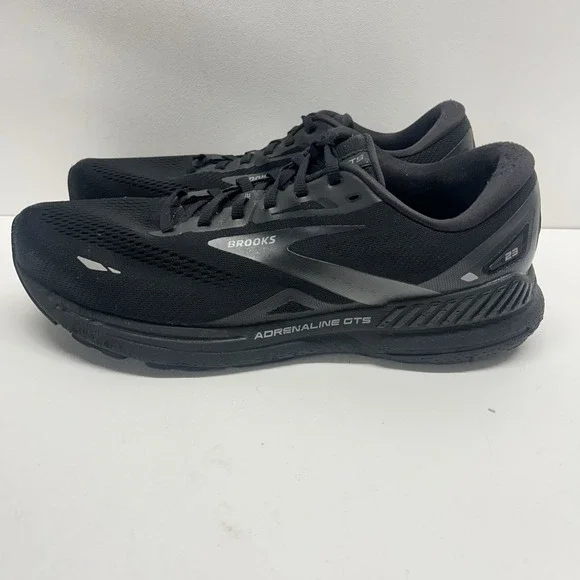 Brooks Adrenaline GTS 23 Men's Size 11.5 Wide 2E Triple Black - Missing Insoles - Picture 4 of 16